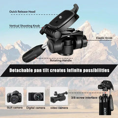 Portable Camera Tripod Aluminum Alloy 6kg load capacity for DSLR Nikon