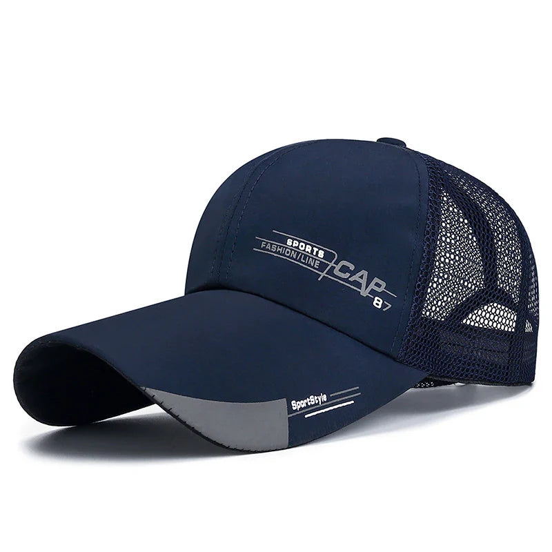 Summer Mesh Baseball Cap for Men Adjustable Visor Hat Quick Dry Breathable Sun Hats For Women Men snapback Outdoor Sports caps