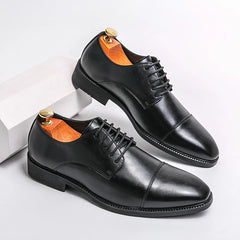 Luxury Business Oxford Leather Shoes Men Rubber Formal Breathable Dress Shoes