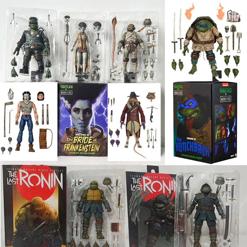 NECA Last Ronin Leonardo April Oneil Casey Jones Hunchback Michelangelo Mummy Raphael Frankenstein Monster Turtle Action Figure