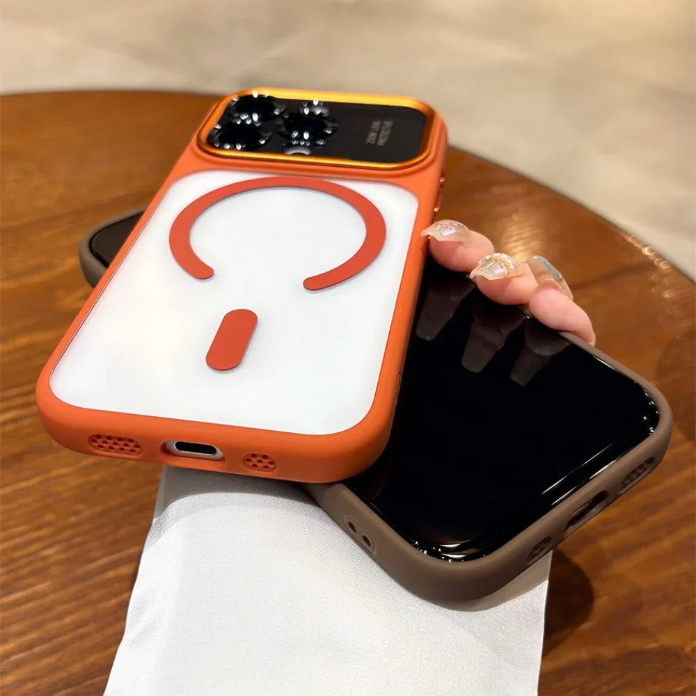 Original Clear Magnetic for Magsafe Case for iPhone 17 16 15 14 13 Pro Max 17 Air Full Lens Camera Protection Shockproof Cover