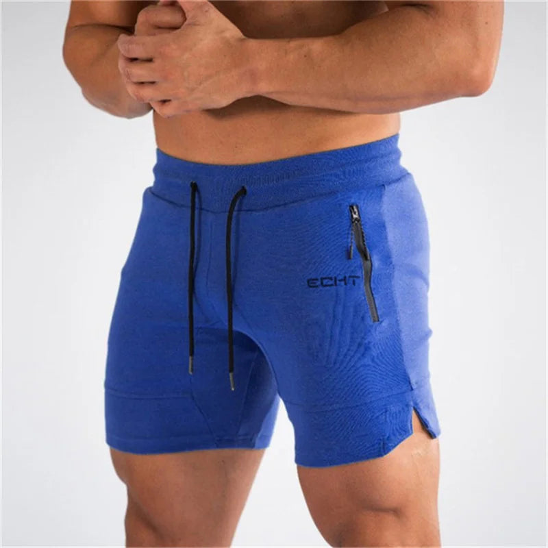 Men's Zip pocket sweatpants Fitness Gyms Shorts Men Summer Running Short Pants