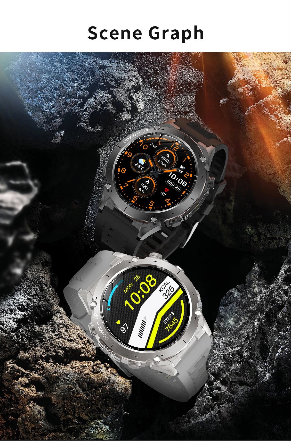 2025 Upgraded New Outdoors Sports Military GPS Smart Watch 10ATM Waterproof 730mAh High Battery Compass NFC HD BT Call Men Watch