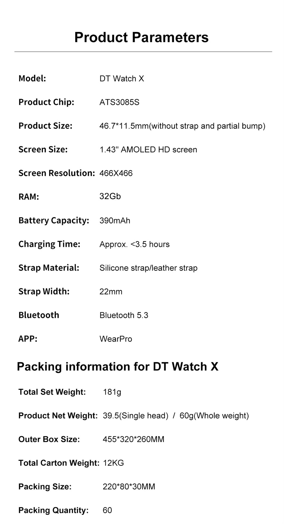 2025 New For OPPO Watch X Smart Watch 4G Memory Music Video HD Bluetooth Call IP68 Waterproof AMOLED Smart Watch TWS Earphones