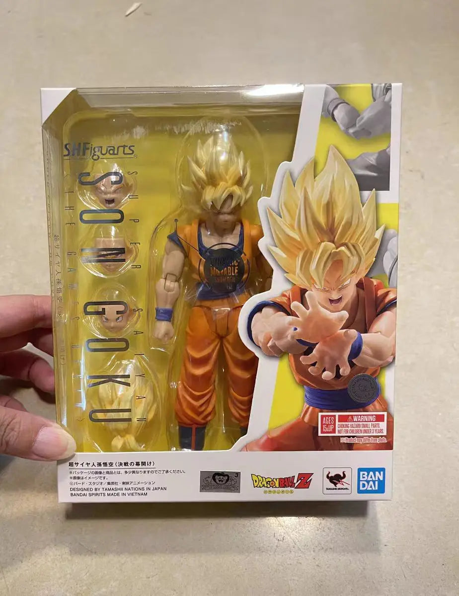 Original Bandai Dragon Ball Z S.H.Figuarts Super Saiyan God Blue Son Gokou SHF Son Goku Blue  Action Figure Model Toys