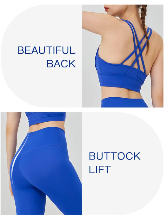 2 Piece Yoga Clothes Women's Tracksuit Athletic Wear Pilates Fitness Suit Gym Workout