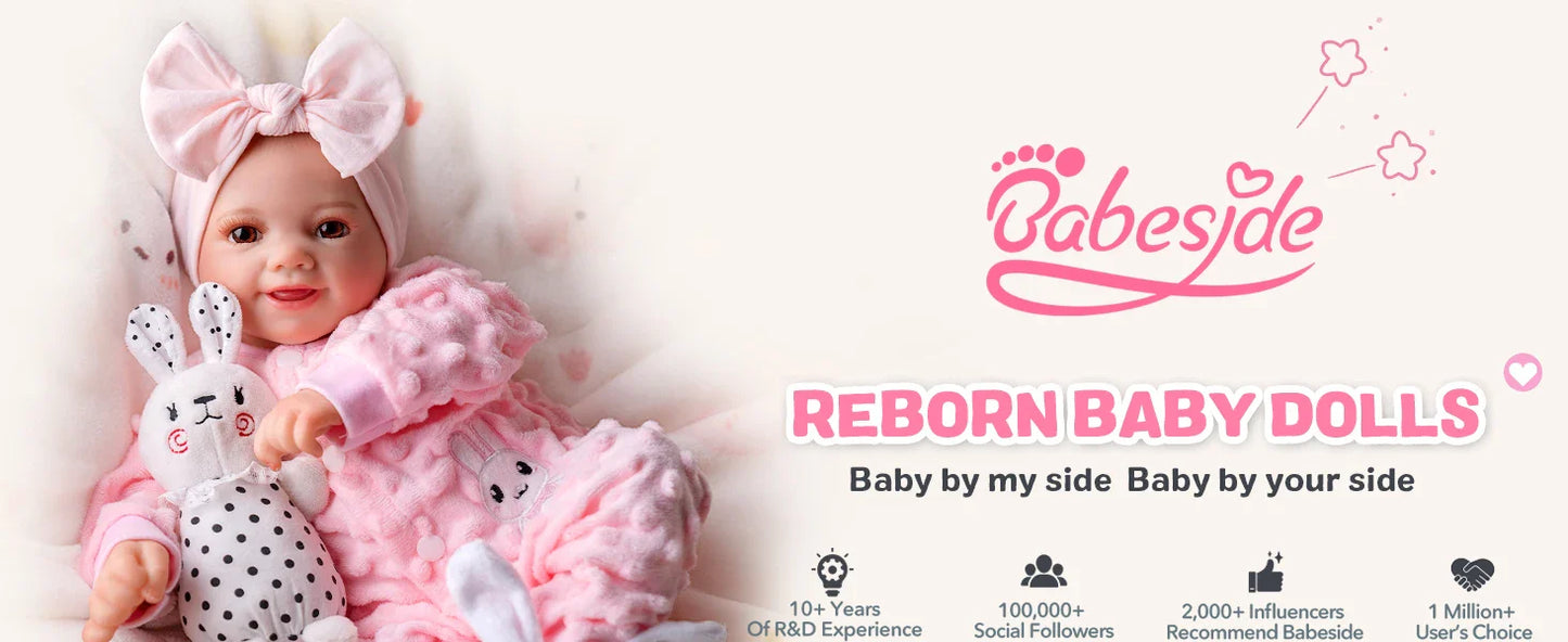 Reborn Baby Dolls - 17" Cute Soft Vinyl Realistic Baby Doll Poseable Smiling Real Life Baby Dolls with Accessories For Kids 3+