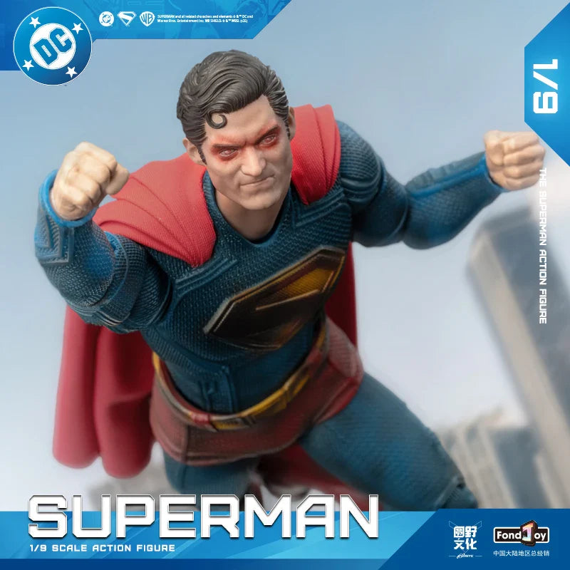 Genuine Fondjoy Superman 1/9 Scale War Damage Version DC Action Figure Collectible Model Toy Superhero Ornament Gift Collectors