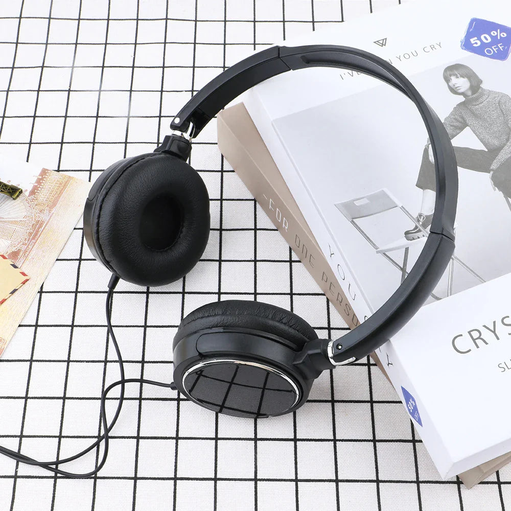 3.5mm/Type-C Wired Headphones Noise Cancelling Business Over Ear Headset Flexible Adjustable Stereo Earphones for PC MP3 Mobile