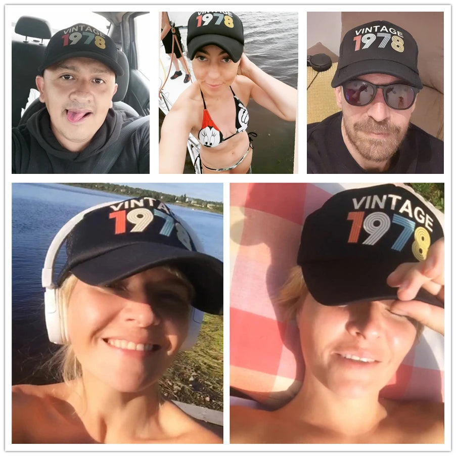 Vintage 1978 Cap 1978 Vintage Trucker Cap Men Retro 40th Birthday