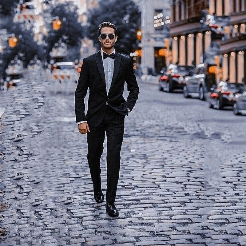 Tuxedo for Mens: Men's Leisure Dinner Groom Homecoming 2 Pieces Jacket & Pants