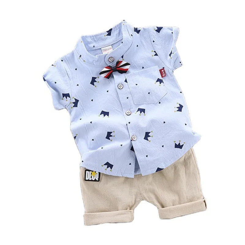 New Summer Baby Clothes Suit Kids Boys Clothing Children Casual Shirt Shorts 2Pcs/Sets Toddler Sports Costume Infant Tracksuits