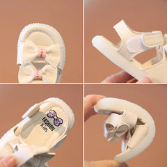 Summer Korean Style Baby Sandals Kawaii Bowtie Girls Toddler Shoes Soft Sole Antislip