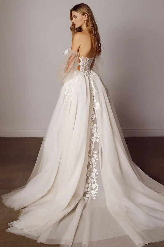 White Bridesmaid Dresses: A-line Wedding Dress for Women Vestidos Novia Backless