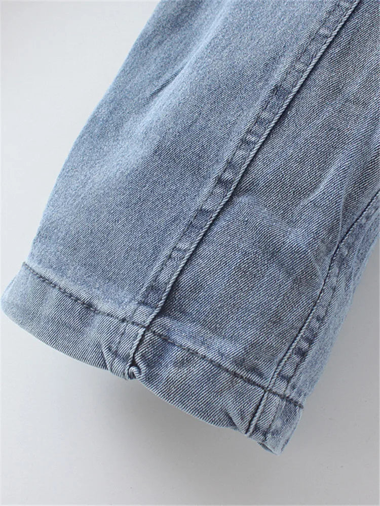 Plus Size Women's Jeans Elastic High Waist Stretch Spring Summer Stretch Denim Jeans