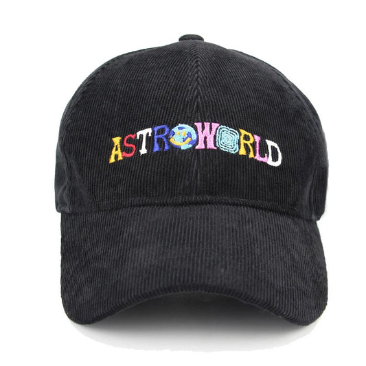 Spring Autumn Corduroy Baseball Caps Men Women Vintage ASTROWORLD Letter