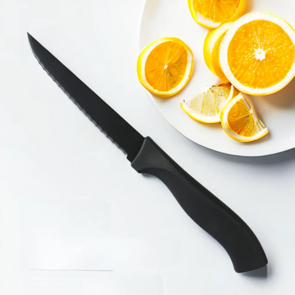 Table Knife Set  4/6/8Pcs Black Matte Comfort Handle Paring Knives German Stainless