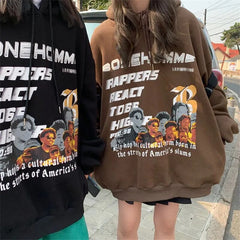 Vintage Clothing Characters Outer Banks Kpop Sweatshirts Y2k Zip Up Hoodie Stitch Kawaii Clothes Sweatshirt Hooded Shirt Women's