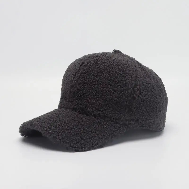 Winter Hats For Women Faux Fur Baseball Cap Female Outdoor Sunshade Keep Warm Solid Color Gorras Casquette Cap Men Casual New