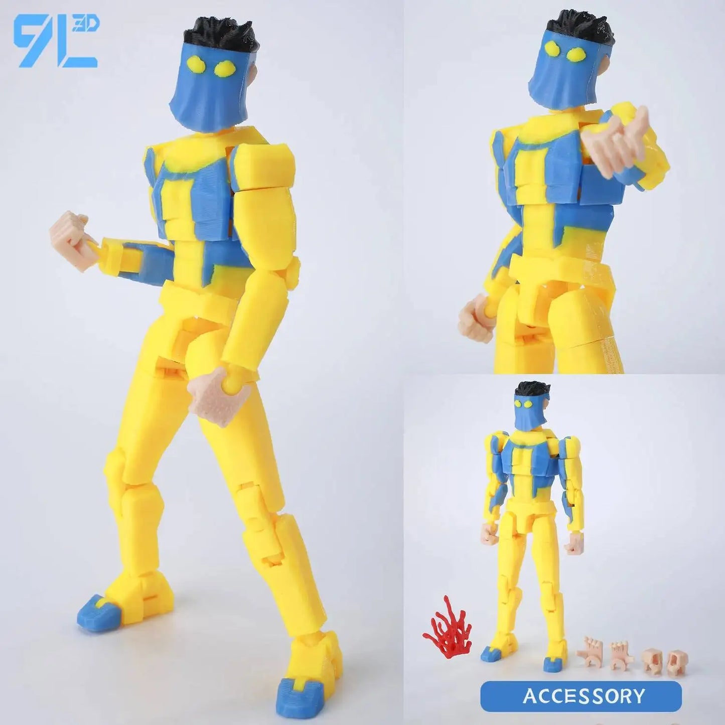 9L3D Printed Invincible Boy Lucky13 Dummy13 Conquer LEX Allen Superheroes Anime Toys Action Figures Mannequin Model Ornaments