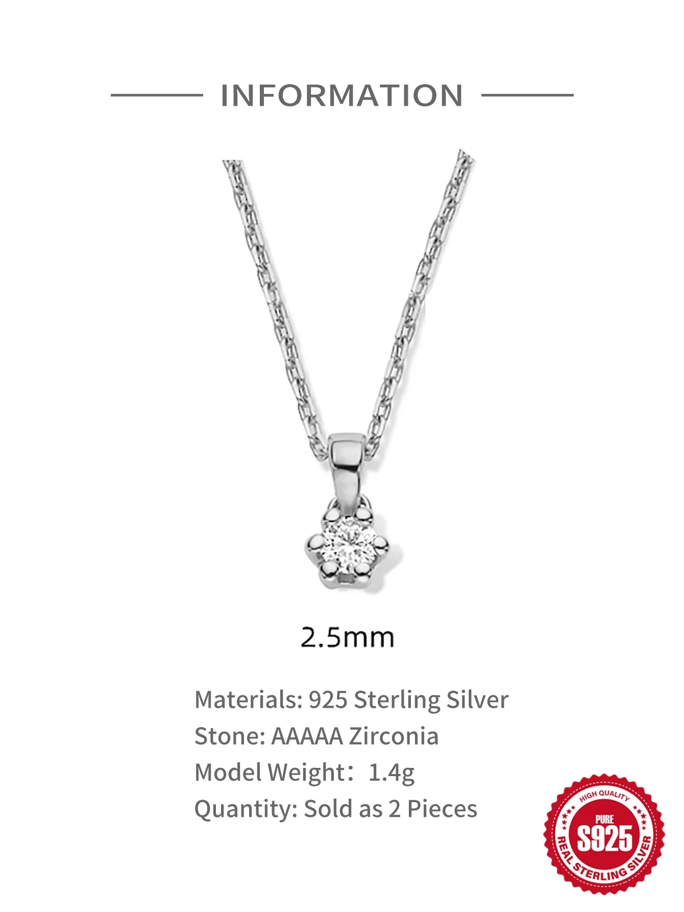 Aide 925 Sterling Silver Necklaces Charms for Women Crystal Cross Clavicle Collar Chain Simple Choker Necklace Accessories Gift