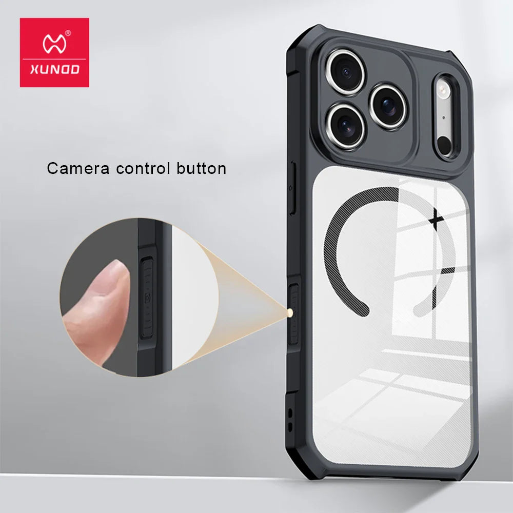 iPhone 17 Pro Max 17 Pro Magnetic Case,Airbag Shockproof Acrylic & TPU Cover,Anti-fingerprint,Camera Control Button Case