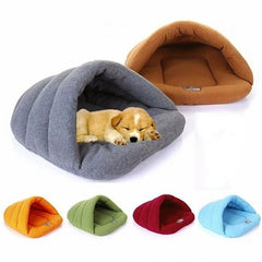 Pet Dog Cave Bed Thick Fleece Warm Soft Slipper Shape Beds for Puppy Cats Tent