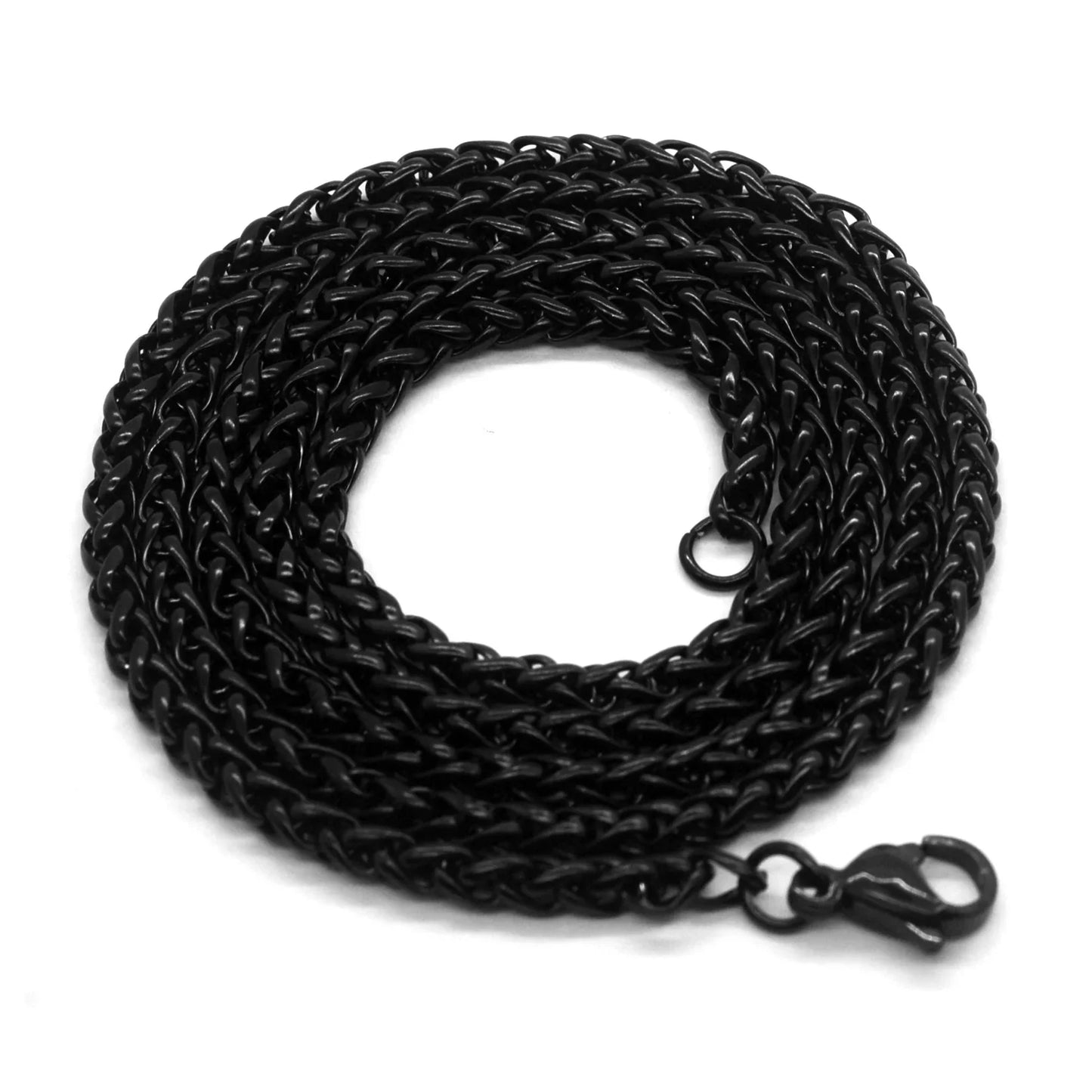 HNSP STAINLESS STEEL SILVER COLOR TWIST ROPE CHAIN NECKLACE FOR MEN Women HIP HOP PUNK Jewelry Accessories 3/4/5/6/8MM Thick