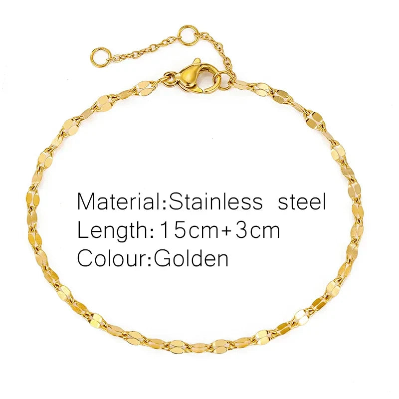 Gold Color Bracelet Stainless Steel Twist Cuban Chain Bracelet for Women Chain Bracelet Jewelry Gifts Wholesale Dropshipping