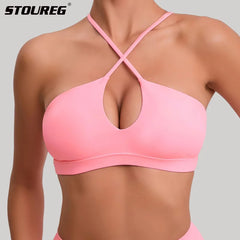 Beautiful Back Sports Bra for Women Gym  Yoga Bra Cross