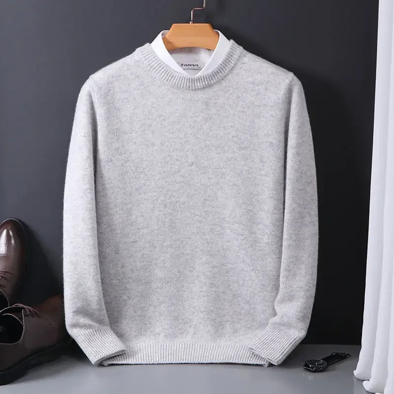 Sweater O-neck Pullovers Men's Loose Oversized M-3XL Knitted Bottom Shirt
