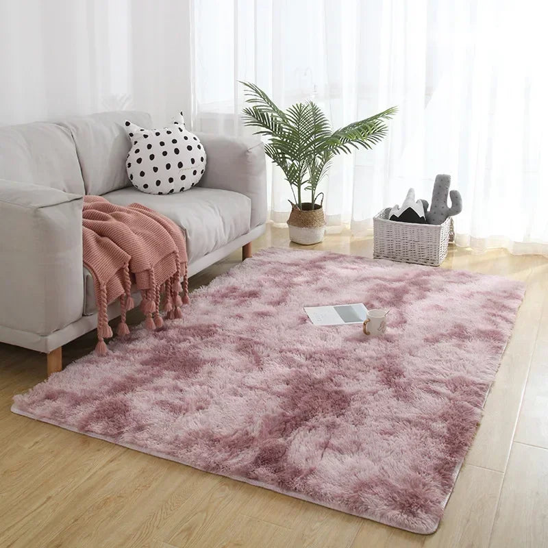 Soft Area Rugs For Bedroom Fluffy, Non-slip Tie-Dyed Fuzzy Shag Plush Soft Shaggy