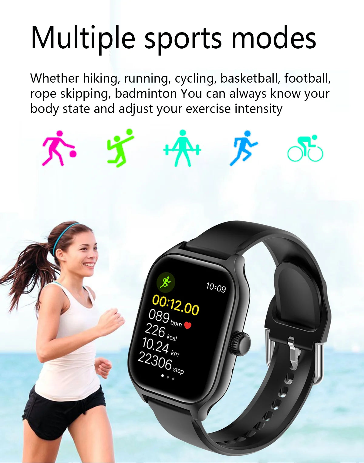 PHONEPACE  C20 Smartwatch 1.77-inch HD Display Bluetooth Call Message Alert Sports Mode Smartwatch For Men Women