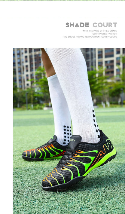 Men Soccer Shoes Adult Kids TF/FG Futsal Boys Ultralight Soccer Cleats Professional
