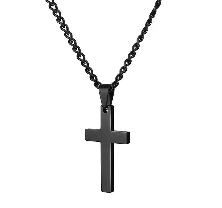 Fashion Cross Necklaces For Women Gold Silver Color Crucifix Pendant Chain Necklace Men Trendy Faith Prayer Jewelry