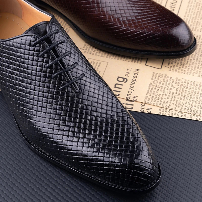 Men Dress Shoes  Formal Office Oxford Wedding Party Matches Suit Zapatos De Hombre High Grade Genuine Leather handmade Man shoes