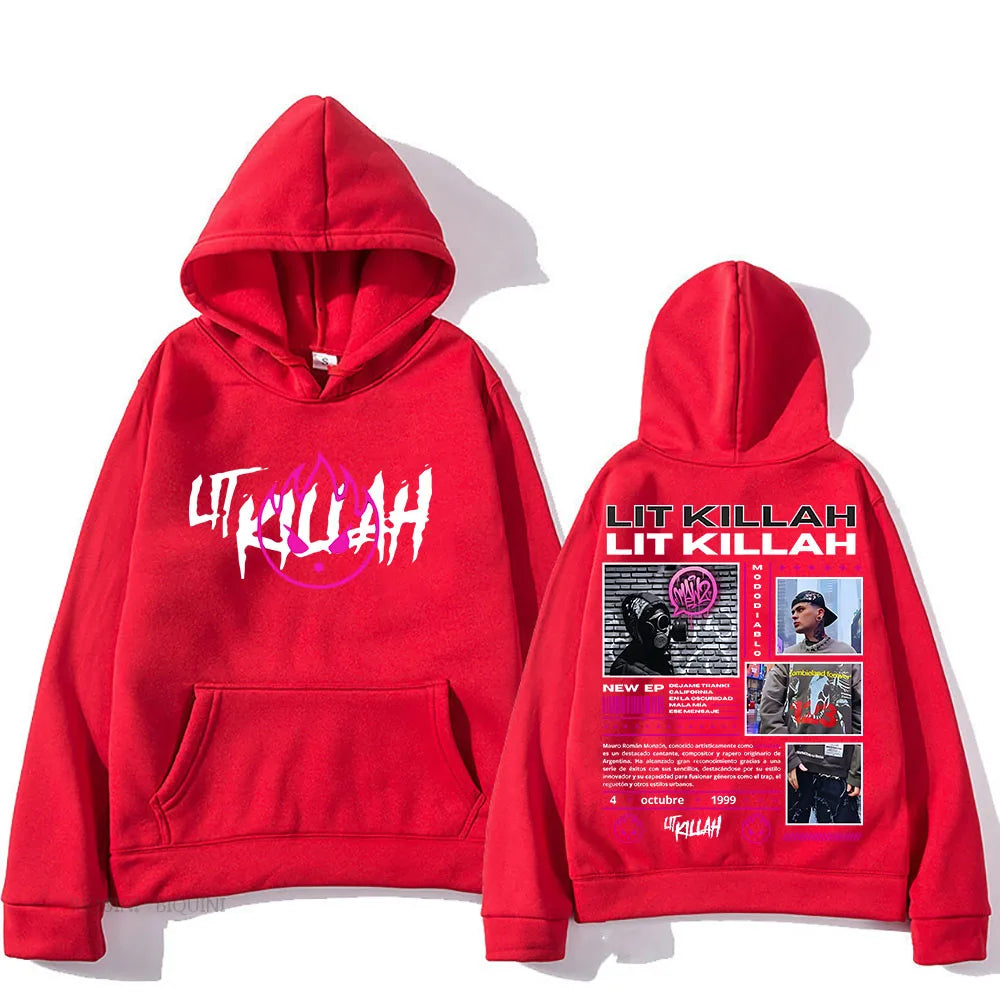 Hooded LIT Killah Funko Pop Hip Hop Casual Retro Sweatshirt With Hooded