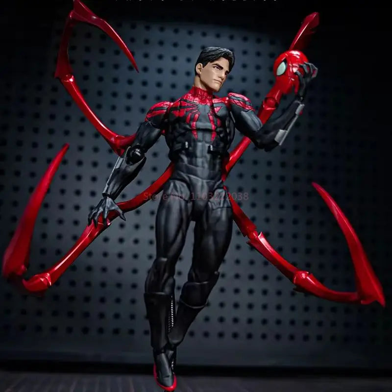 MESS Toys Scarlet Spider Man Action Figure Genuine Anime Handmade Collectible Ornament Toy For Kids And Anime Fans Holiday Gift