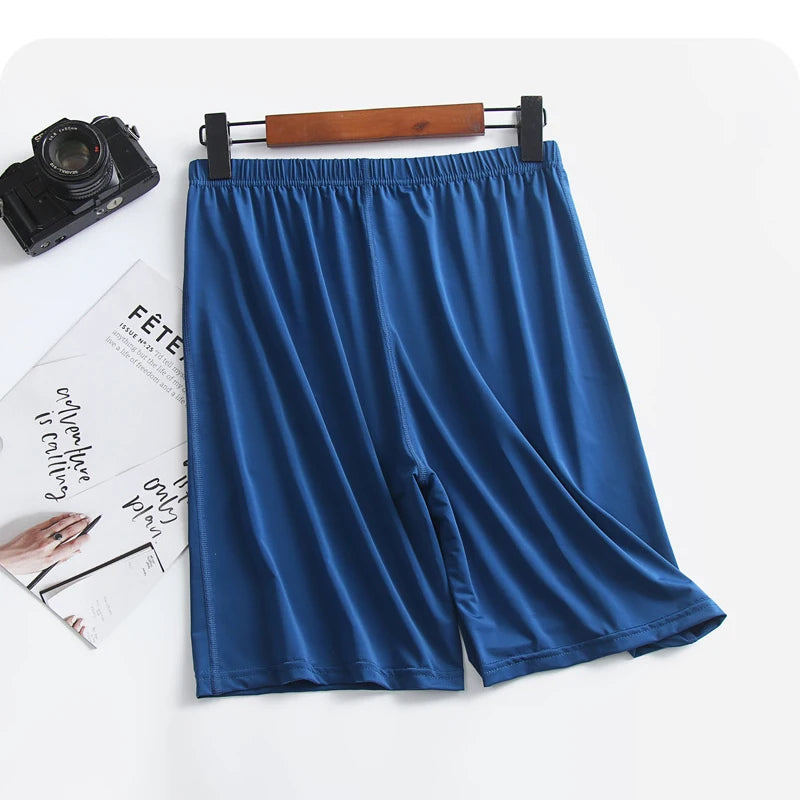 Ice Silk Summer Large Size Men's Shorts Modal Casual Sleep Pants Thin Cool Loose Shorts Sleepwear Mens Sleep Bottoms Homewear
