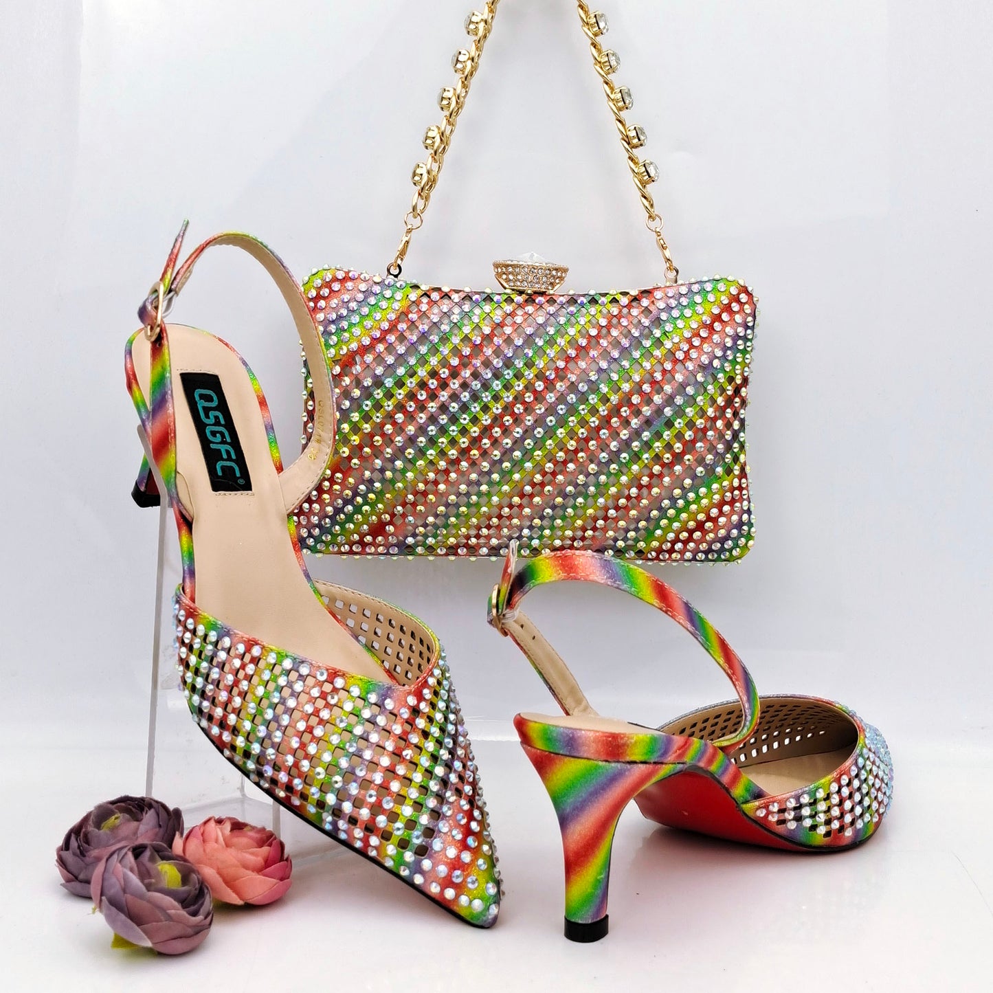 Shoes and Bag Set African Sets gold Women