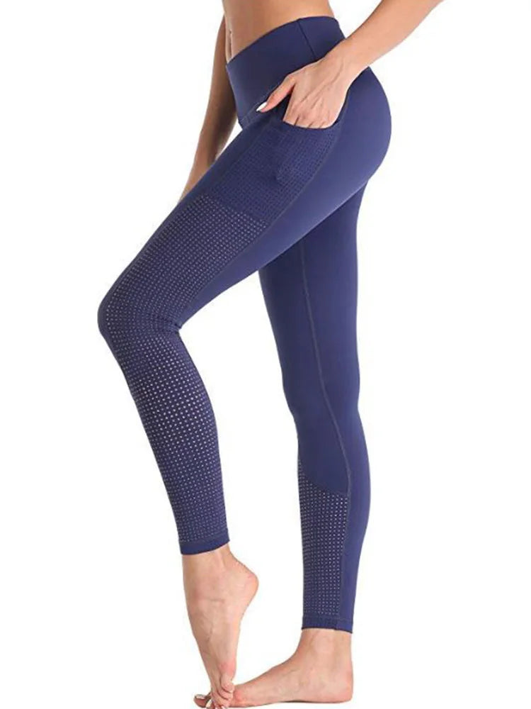 High Waist Push Up Leggins Fitness Tights Pocket Workout Leggings Women