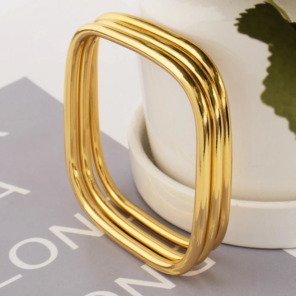 316L stainless steel gold-plated bracelet Fashion Personality Simple Punk Retro Hip-hop High Temperament Bracelet