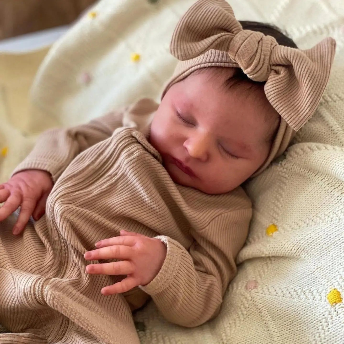 BZDOLL 3D-painting Skin with Visible Veins 50CM Soft Silicone Asleep Laura Silicone Reborn Baby Doll Toy Girl 20Inch Like Real