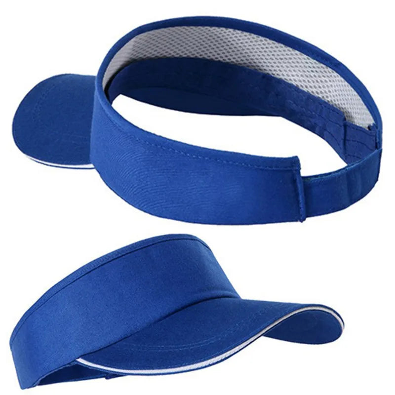 New Tennis Caps Men Women Adjustable Sport Headband Classic Sun Sports Visor Hat Running Caps Tennis Beach Hat Outdoor SportsHat
