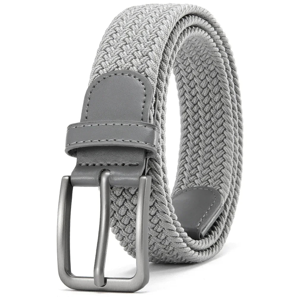 Men's Elastic Belts Unisex Casual Woven Belt for Men Outdoor Rock Climbing Training Work Belt with Jeans Belt of Women 115cm