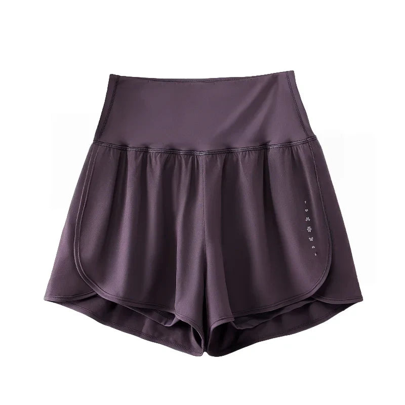 DRUR Women Yoga Shorts High Waist Double Layer Running Gym Shorts With Pocket Summer Sportswear Fitness Clothes Jogger Short New