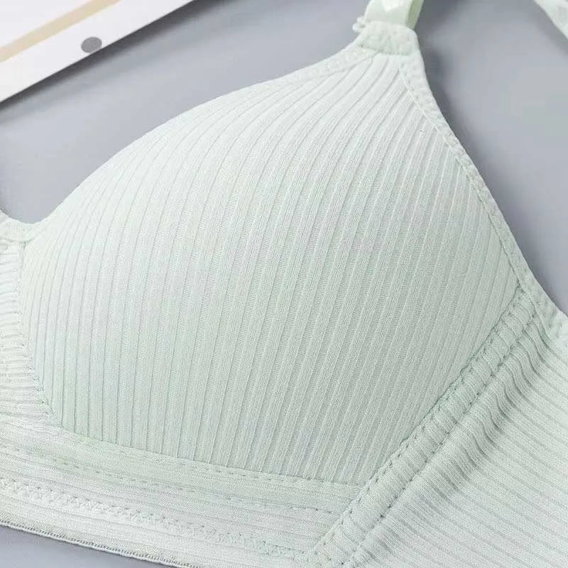 Bra Underwear Wireless Gathering Comfortable-Bra Women's Upward Push Underwear