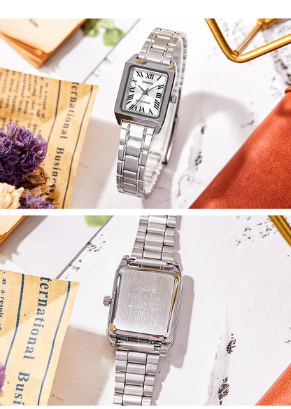 Casio watch for women top brand luxury set 30m Waterproof Quartz ladies watch Tonneau shape Stainless Ste reloj mujer LTP-V007D-