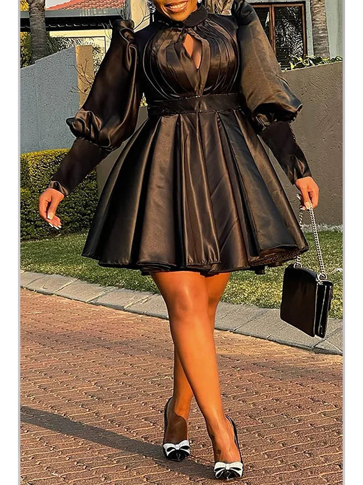 Formal attire Dresses: Plus Size Women'S Dress Solid Color Evening Dress