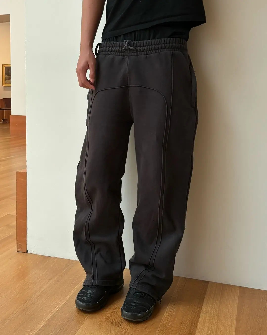 High Street Trendy Straight Casual Pants American Harajuku Retro Splicing